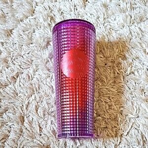 Starbucks Cup - Purple and Pink ombre square sparkly cup